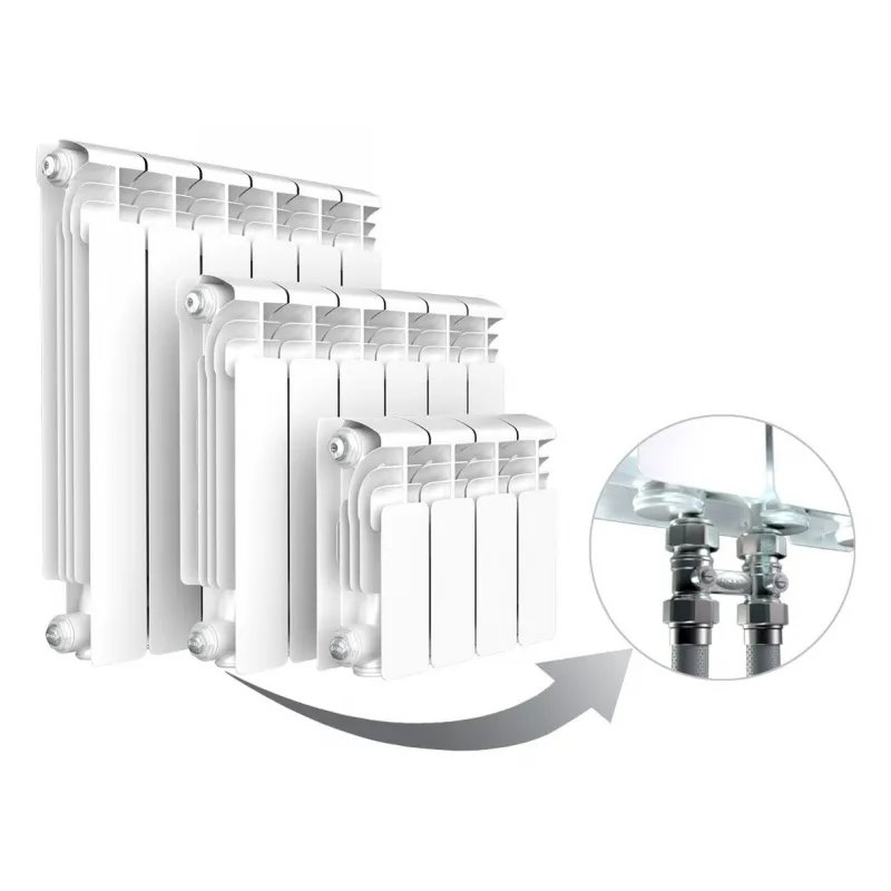 Алюминиевый радиатор Rifar Alum Ventil 350, 10 секций, с нижним правым ...