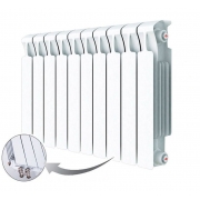 Биметаллический радиатор Rifar Monolit Ventil 350, 12 секций, с нижним правым подключением
