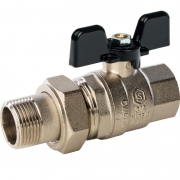 Кран шаровой STOUT с накидной гайкой (бабочка) 3/4" (SVB-0007-000020)